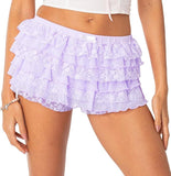 Anti-Permeable Multi-Layer Cake Stacked Short Skirt Hot Trousers Hot Girl Sexy Fashion Lace Skirt Sexy