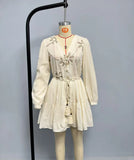 Explosion Women's Summer New Flower Embroidered With Long Sleeve