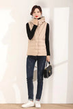 Autumn And Winter New Style Down Jacket Vest Female Short Money Double-Sided Wear Light Hooded Casual Warm Coat Tide Horse Clip-Outfit