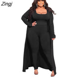 Piece Set Women Sets Long Sleeve Cardigans Coat+Crop Top+ Long Pants Sets Fall Clothes 2023 Outfits