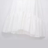 Spring Series Laminated Decorative Poplin Suspender Dress