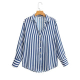 New Casual Loose Silk Satin Satin Sag Shirt
