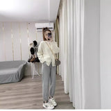 Zingj Color Lazy Wind Double-Headed Zipper Soft Waxy Sweater Autumn New Women's High-Level Versatile Knit