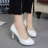 Zingj Comfortable Formal Dress Shoes, Stilettos, Round-Headed Professional Shoes, Black High-Heeled Work Shoes, Special