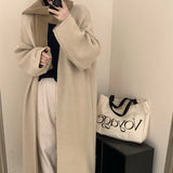 Zingj Wind Knitting Long Armband Coat Female Winter New Net Version Over The High Senior Sweater
