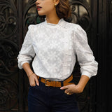 # New Women's Temperament Long Sleeve Shirt Elegant