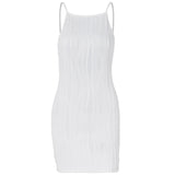 Zingj Summer Women's New Fashion Sleeveless Stripe Bare Back Slim Hip Wrap