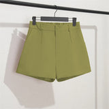 Zingj Spring And Summer Shorts Female Autumn Summer 2024 New High Waist Khaki Boot Pants Are Versatile With A Thin Korean Version Of Wide Leg