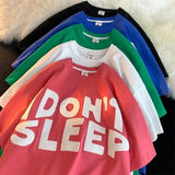 Letter cute T-shirt Cotton Loose Women 2022 new Tops Harajuku Casual Femme T-shirts Korean Fashion Plus Size