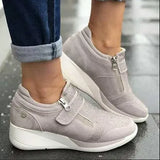 Zingj Women's Shoes Fall 2023 New Plus Size Rhinestone Casual Shoes Platform Plus Size Shoes- Outfit