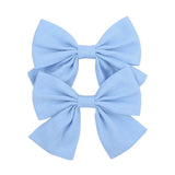 Lovely Baby Girls Print Flower Bohemian Style Bow BB Hair Clips Headwear Children Cute Cotton Hairpins Hair