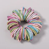 100Pcs/lot Hair Bands Girls Candy Color Elastic Rubber Band Hair Bands Child Baby Headband Scrunchie Kids Hair