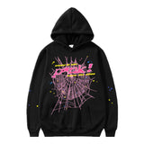 Fashion Hip Hop Print Sp5der Cobweb Hoodie Sweater Suit Men's