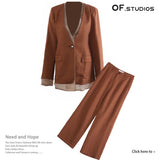 Autumn And Winter British Style Geometric Print Personality Cut To Repair The Body Hair Coat Woman