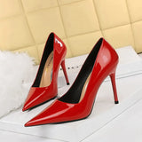 Zingj Simple Thin Heel High Heel Shallow Pointed Head Sexy Thin Professional OL Women's Single Shoes High