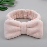 New OMG Letter Coral Fleece Wash Face Bow Hairbands For Women Girls Headbands Headwear Hair Bands Turban Hair