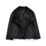 New Artificial Fur Effect Short Fashion Coat