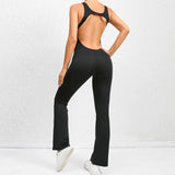 Zingj Dry Tight Yoga Clothing Dance Sports Fitness Suit Buttock Belly Horn One-Piece Yoga Pants-Outfit