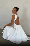 White Backless Long Dress Women Fashion Slim O Neck Sleeveless Vestidos 2024 Summer fashion Ladies Holiday Party
