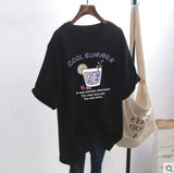 casual women's T-shirt Ulzzang streetwear Kawai fruit print T-shirt Korean shirt Harajuku short-sleeved camiseta