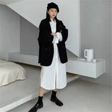 Zingj And Autumn White Suit Jacket Female 2024 Spring And Autumn New Leisure Web Celebrity Fried Street Loose Small