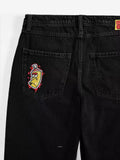 Skateboard Denim Shorts Washed Denim Shorts Summer Loose Retro Trend Brand Casual Denim
