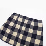 Spring Plaid Split Miniskirt