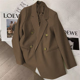 Zingj Spring And Autumn Outfit Fried Street Loose Leisure Versatile Autumn Suit Jacket Female Korean Black Suit