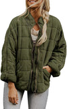 Solid Color Stand-up Collar Loose Pockets
