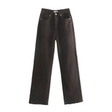 New Spring Style Is High-Waisted And Thin, Loose Straight Trousers, Casual Wide-Leg Pants