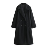 New Soft Double-Breasted Loose Coat Coat