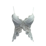 Shot Abstinence Hottie Low Breast With Breast Pad Lace Slings Vest V-Neck Butterfly-Like Umbilical Umb