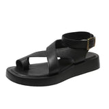 Sandals 2023 Summer New Thick-Soled Leisure Large-Size Toe-Raising Shoes Roman Women's