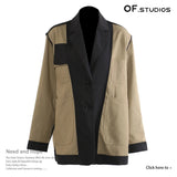 New Personalized Pu Esso Dotted With Long Coat Coat