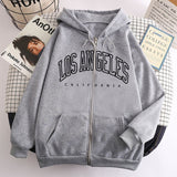 New Zipper Hoodie Los Angeles California Coat