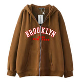 Style Lazy Cardigan Hoodie 2024 Spring And Autumn Oversize Zipper Jacket Couple