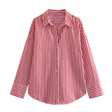 New Multi-Color Loose Casual Version Of Poplin Long-Sleeved
