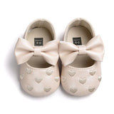 Boy Girl Breathable Bow Design Anti-Slip Shoes Casual Sneakers Toddler Soft Soled First
