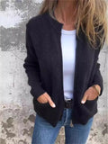 2025 Explosion Fashion Casual Collar Zipper Jacket Loose Pocket Jacket