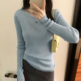 Bamboo Hemp Long-Sleeved Stretch Bottoming Women's Autumn And Winter New Solid Color Thin