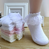 to 12 Years Children Lace Socks Girls Cotton Spring Autumn Summer Mesh Princess Short Dance Socks Thin Kids Toddlers