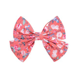 Lovely Baby Girls Print Flower Bohemian Style Bow BB Hair Clips Headwear Children Cute Cotton Hairpins Hair