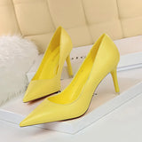 Zingj Korean Version Of Fashion Simple Women's Shoes Show Thin High Heels Fine Heel Super High Heel Shallow Mouth