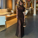 Autumn And Winter New Women's Sexy Bare Back Collar Slimming Leopard Print 100-Fold