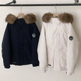 Cotton-Padded Jacket Female Winter New 2024 Small Couples Overalls Down Cotton Suit Big Wool Collar Pie To Overcome The Thick Coat-Outfit