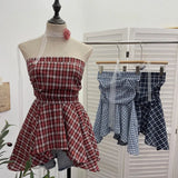 Wind Shoulder-To-Shoulder Tectorge Sling Waist-Le-Legged Skirt Wrapped-Sleeved Top