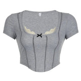 Trim Ribbed Crop
