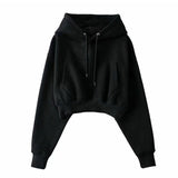 Women Solid Fleece Hoodies Clothing Long Sleeve Tops Loose Pocket Sweatshirt Female Casual