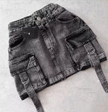 Women's Short Skirt Plus Anti-Walking Guofu Gothic Black Y2k Mini Ski Fashion