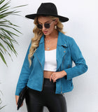 Zingj Women's Clothing Station Spring And Autumn Lapel Zipper Small Suit Long Sleeve